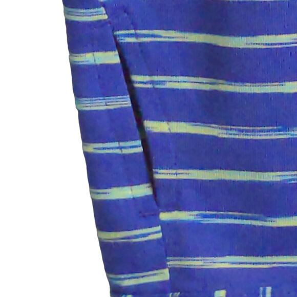 Athleta Womens Shirt Top Yellow Blue Stripe Long Sleeve Scoop Neck Stretch XXS - Picture 4 of 12